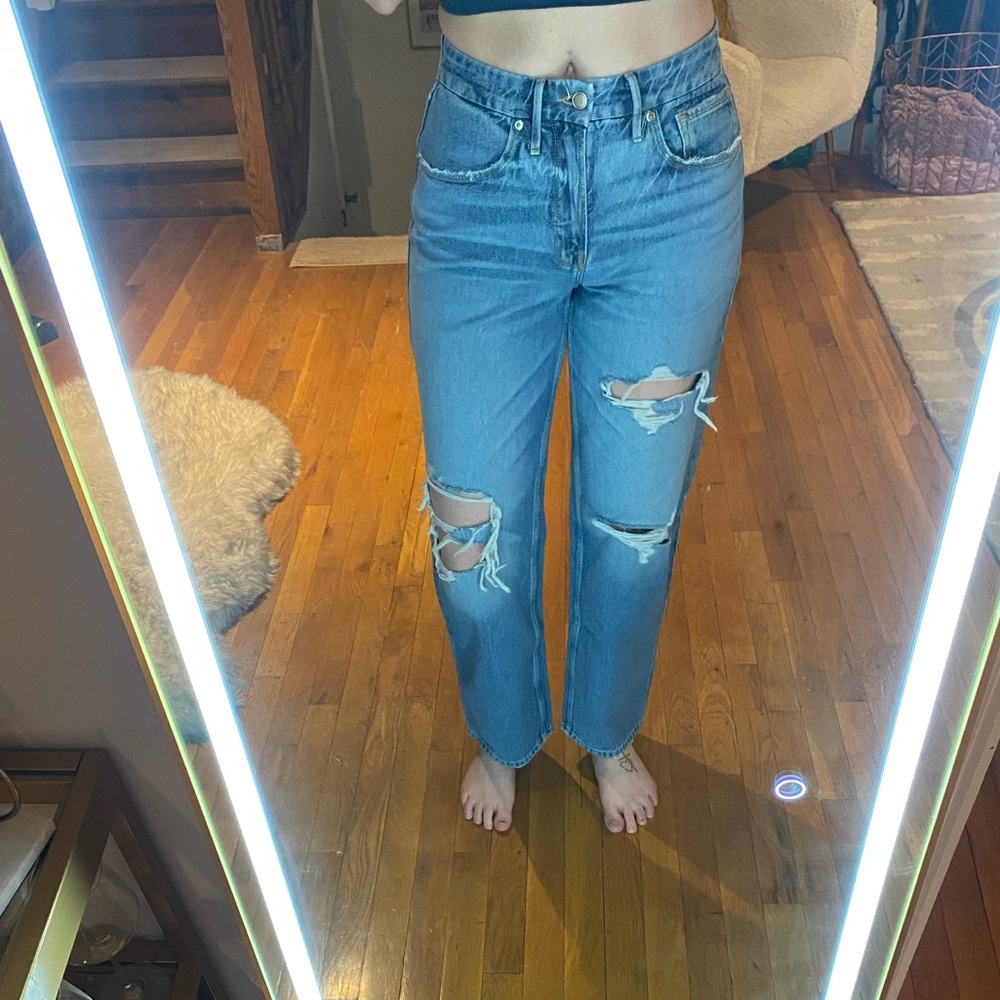 Good American High Rise Straight Jean Size 4/27